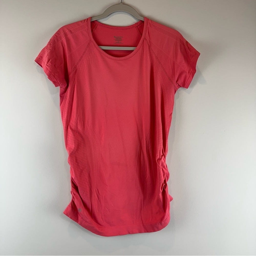Athleta Pink Seamless Speedlight Short Sleeve Athletic Athleisure Tee Size XL